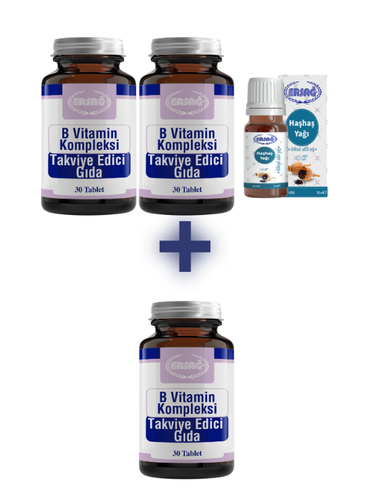 2 ADET B VTAMN KOMPLEKS, 1 ADET HAHA YAI 30 ML ALANA B VTAMN KOMPLEKS HEDYE